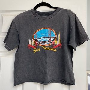 Brandy Melville San Francisco, California Grey Crop Top